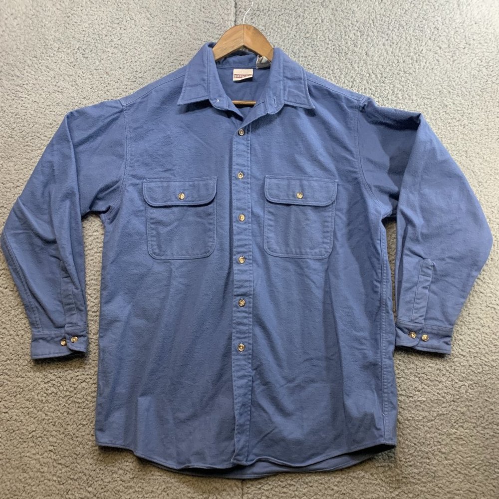 Field and Stream Thick Flannel Shirt 100% Cotton Button Up . Perfect Condition